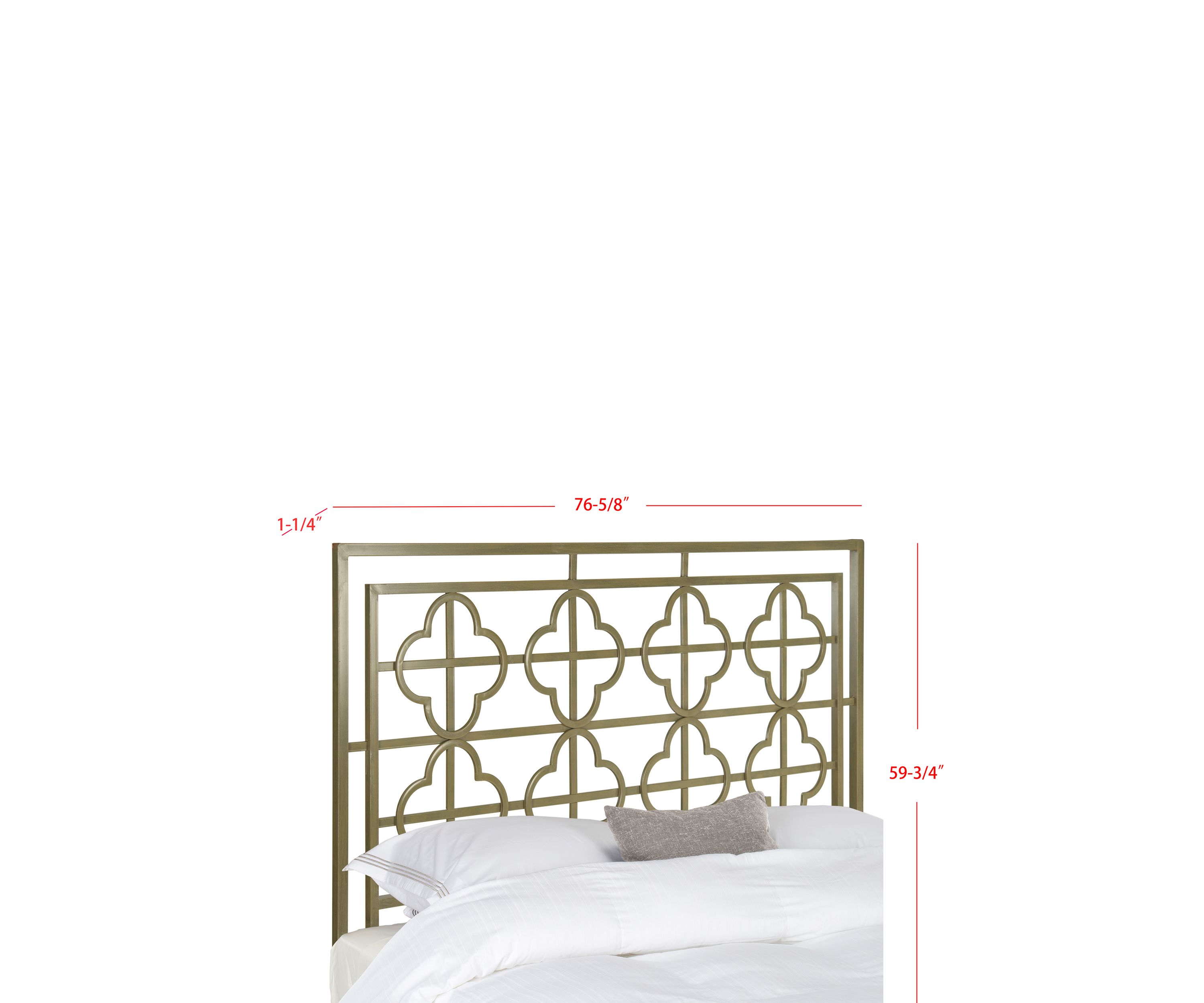 Lucinda French Silver Metal Headboard