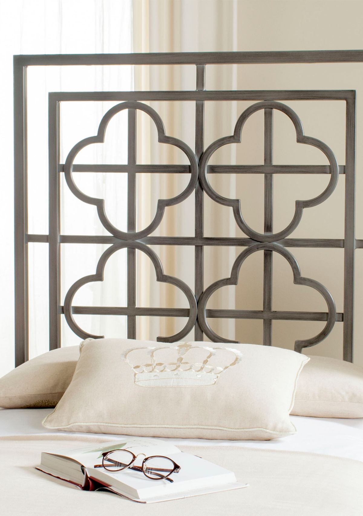 Lucinda Antique Iron Metal Headboard