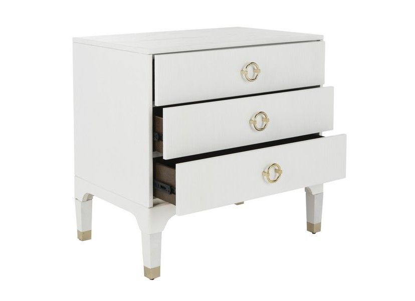 Lorna 3 Drawer Contemporary Night Stand