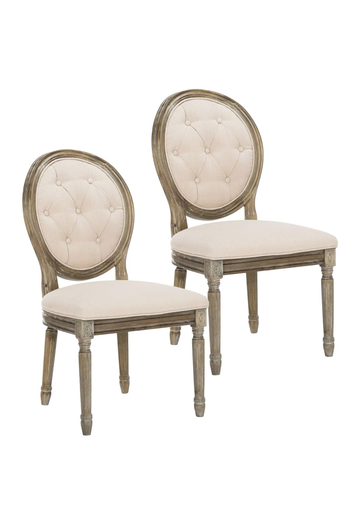 Set of 2 Holloway Tufted Oval Side Chairs