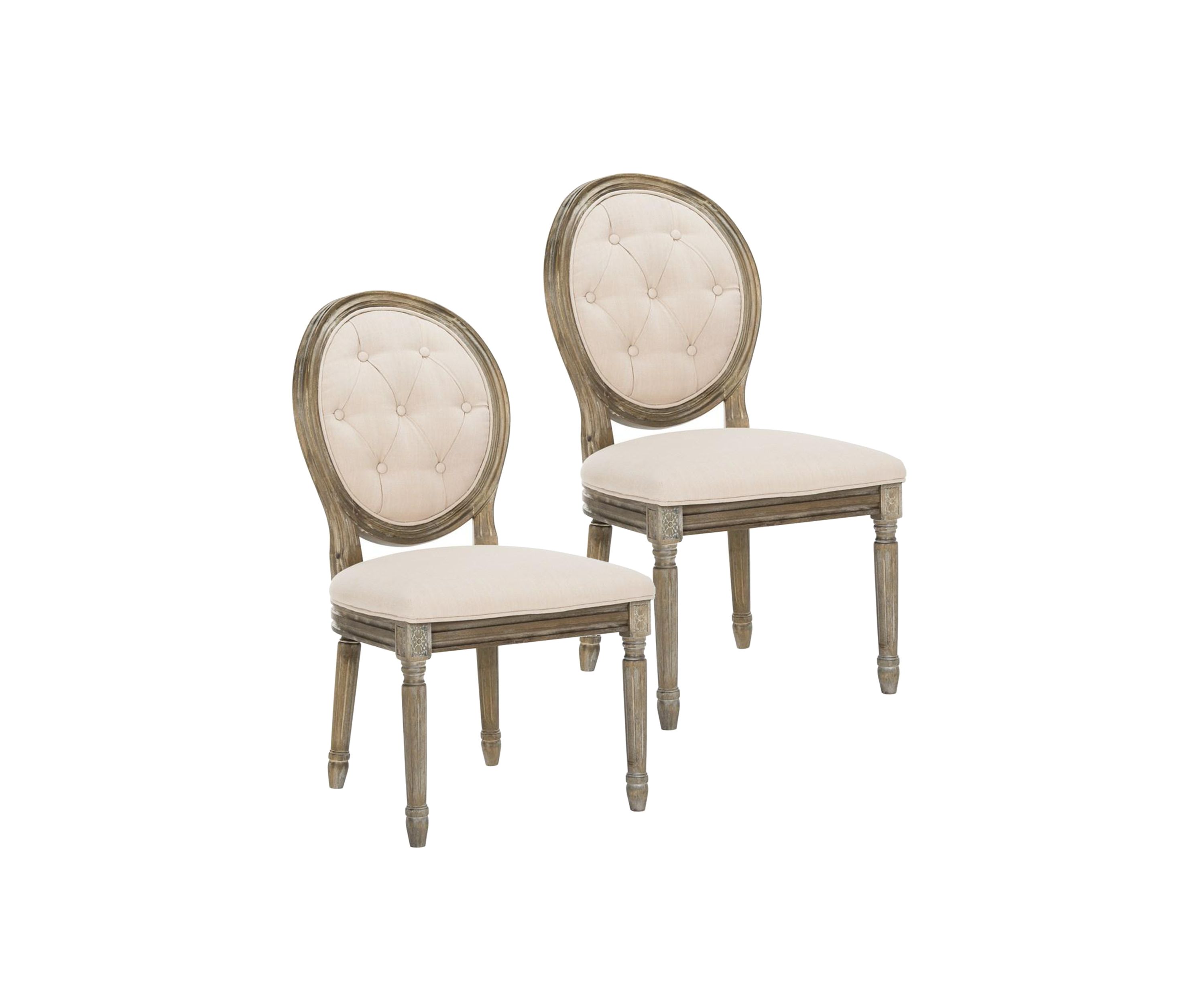 Set of 2 Holloway Tufted Oval Side Chairs