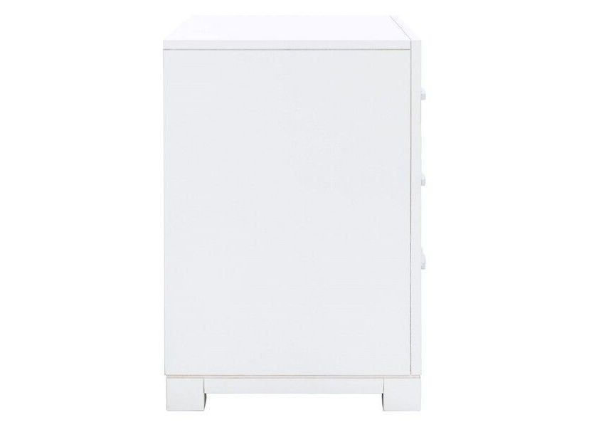 Raina Three Drawer Greek Key Night Stand