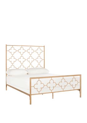 Safavieh Morris Lattice Metal Bed, Gold