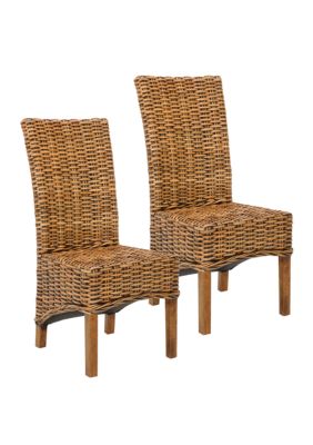 Safavieh Set of 2 Isla Side Chairs, Brown