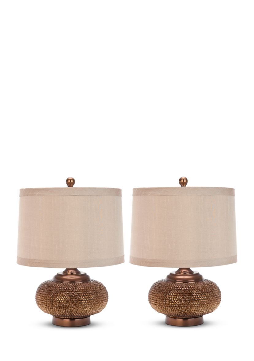 Alexis Gold Bead Table Lamp - Set Of 2