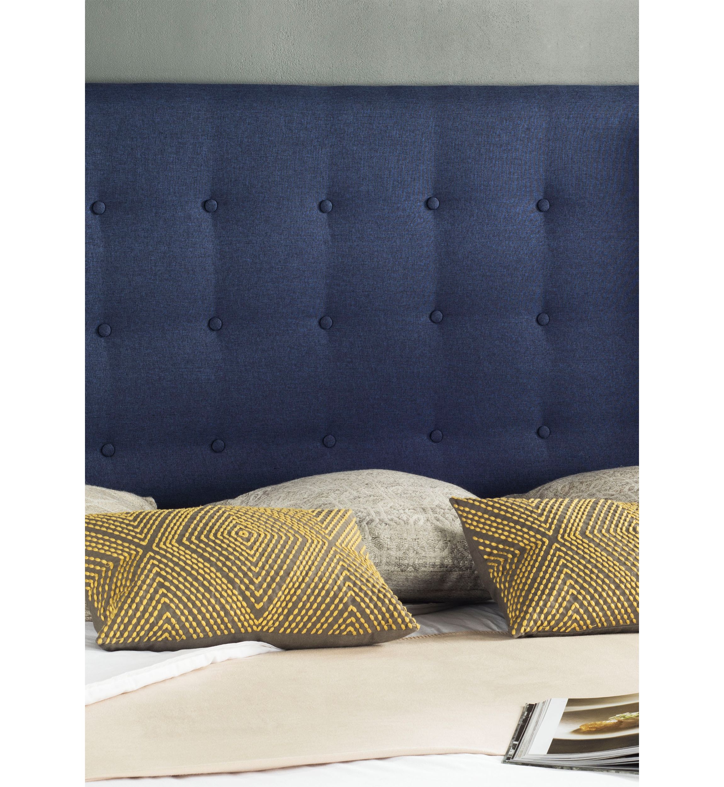 	  Keegan Linen Tufted Winged Headboard  