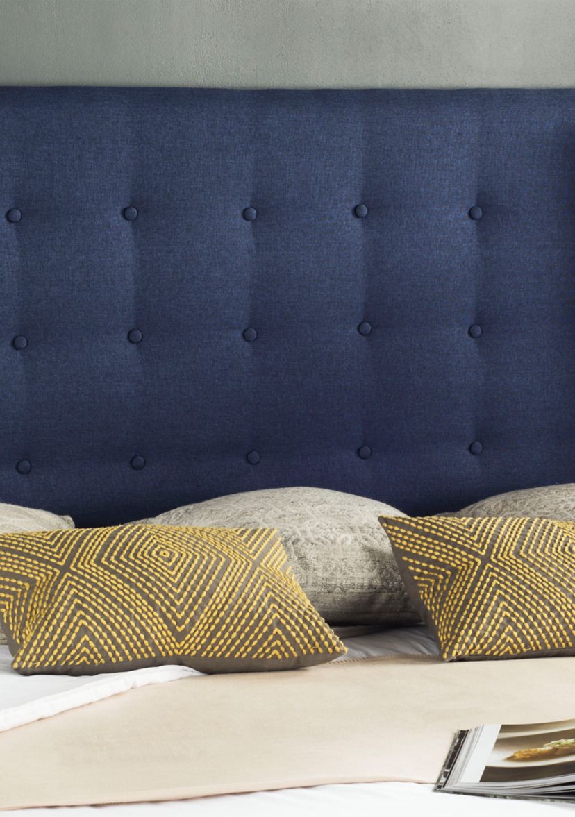 	  Keegan Linen Tufted Winged Headboard  