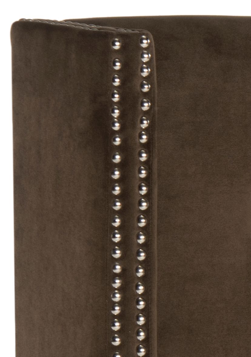 	  Keegan Velvet Tufted Winged Headboard  