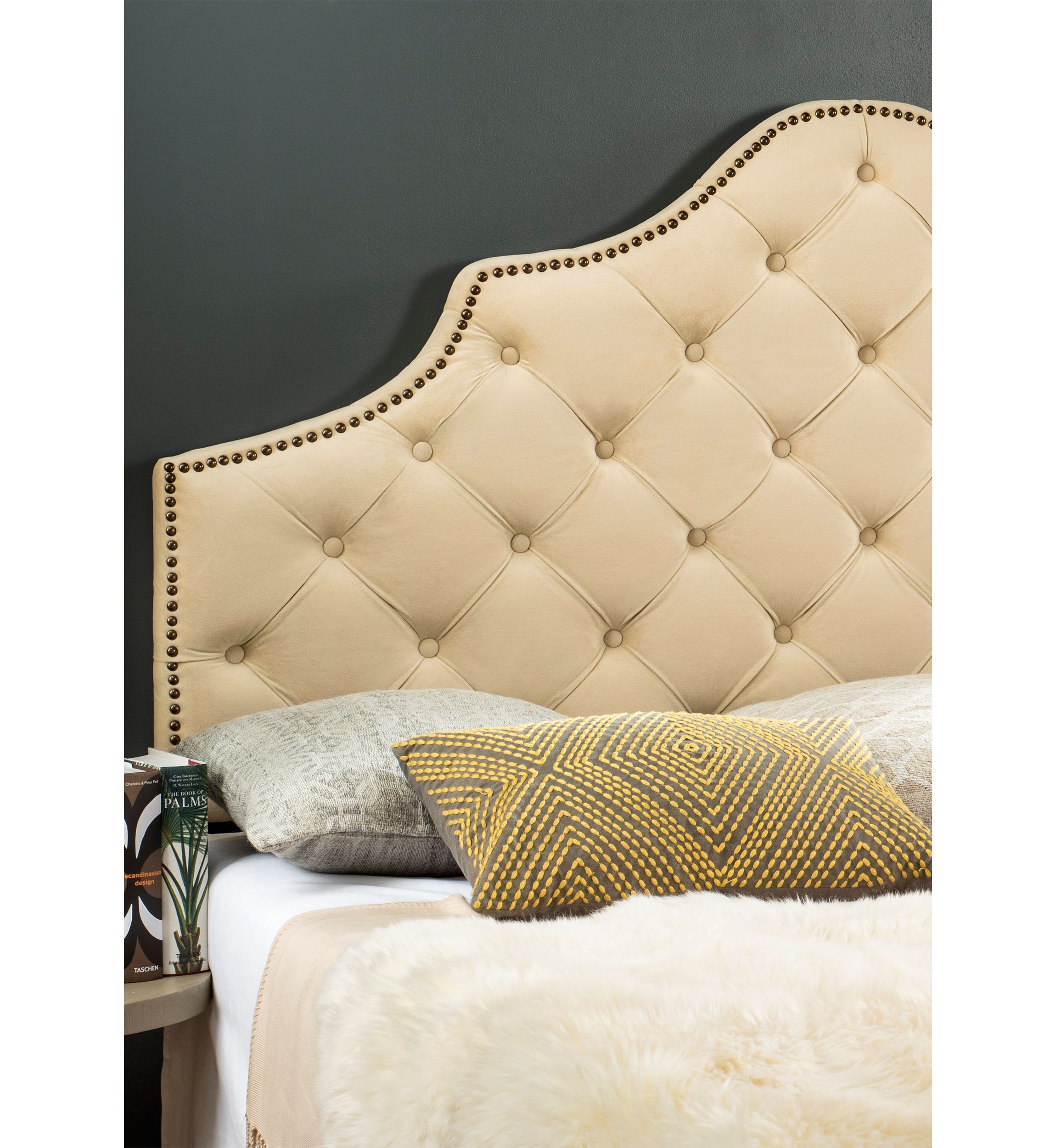Arebelle Velvet Tufted Headboard  