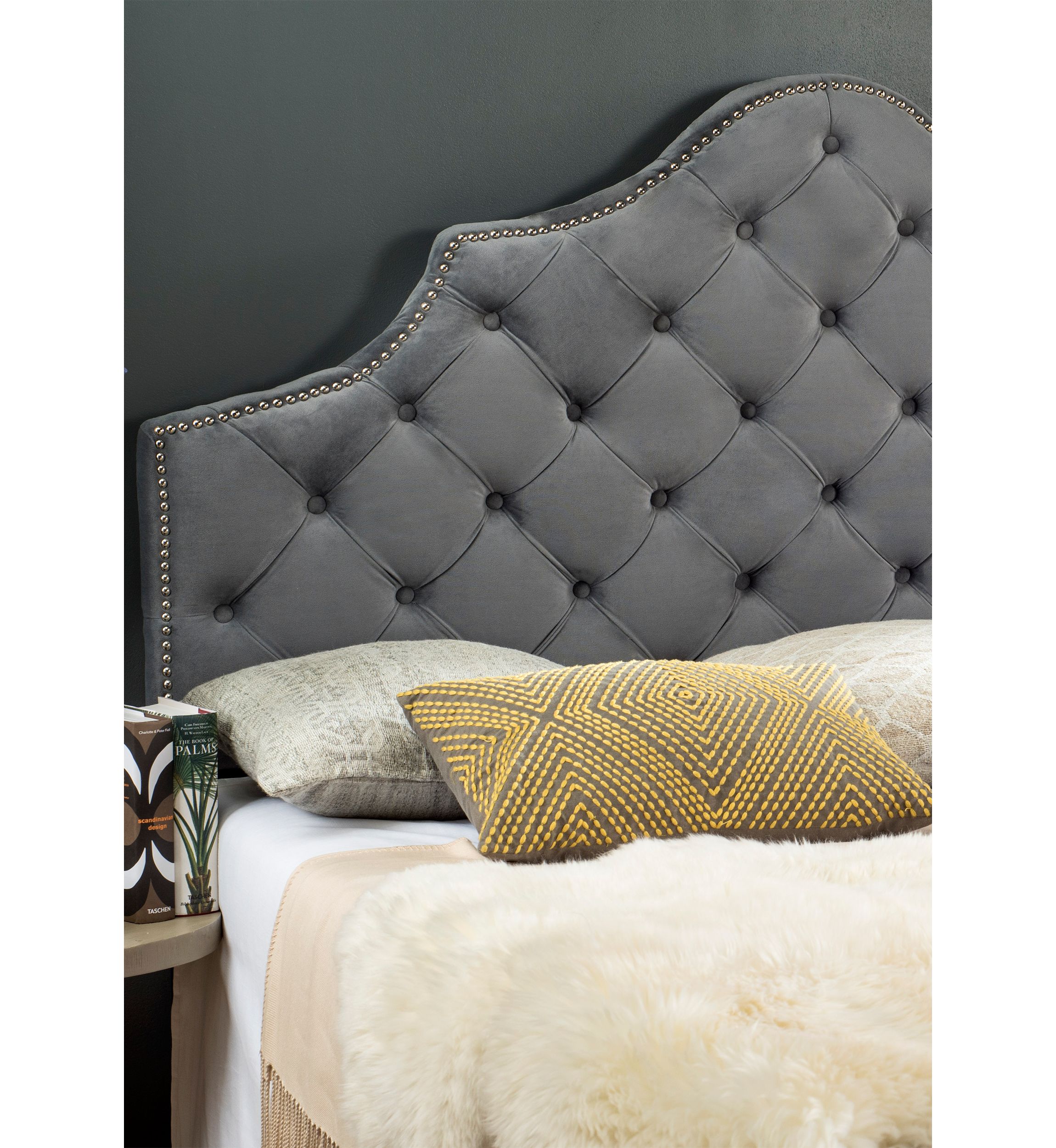  Arebelle Velvet Tufted Headboard  