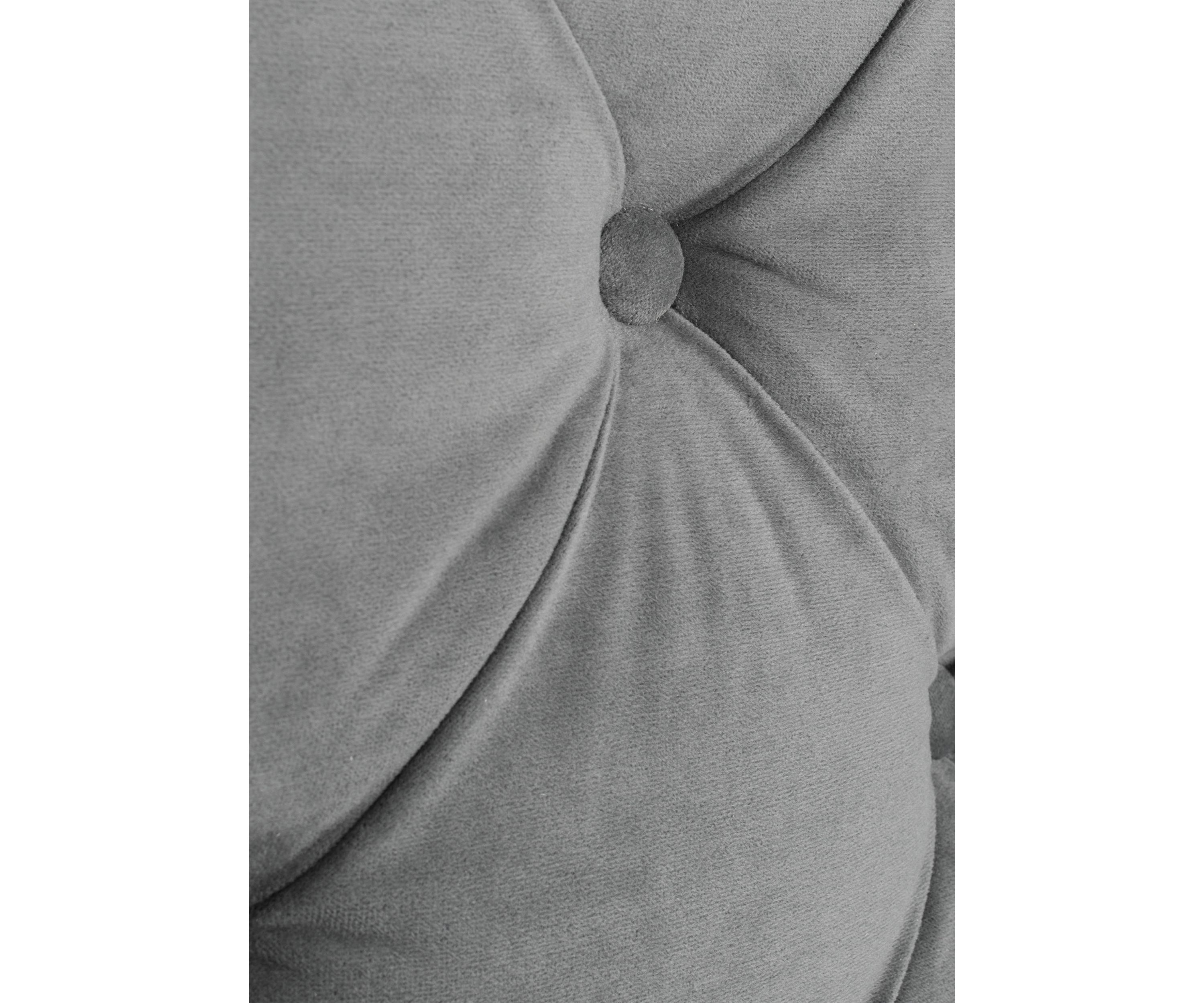 Arebelle Pewter Velvet Tufted Headboard - Silver Nailhead