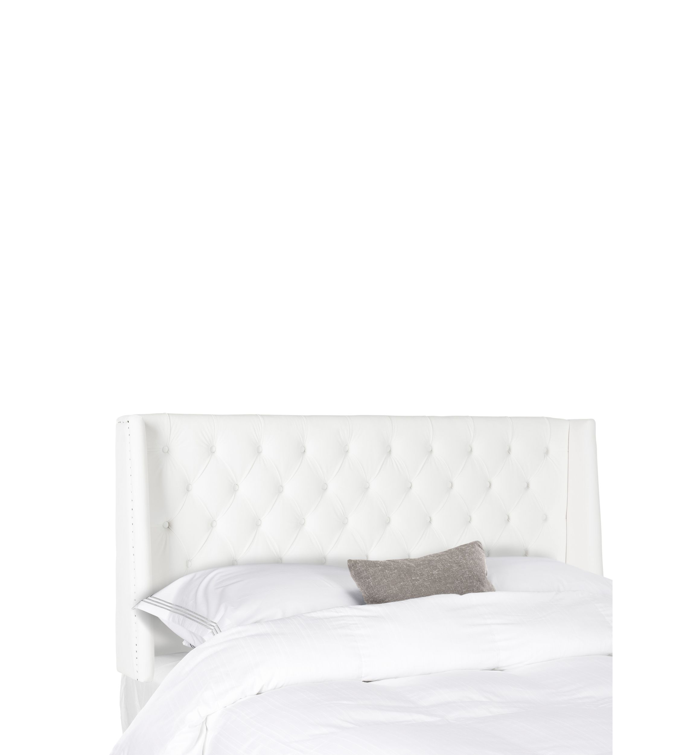 	  London Velvet Tufted Winged Headboard  