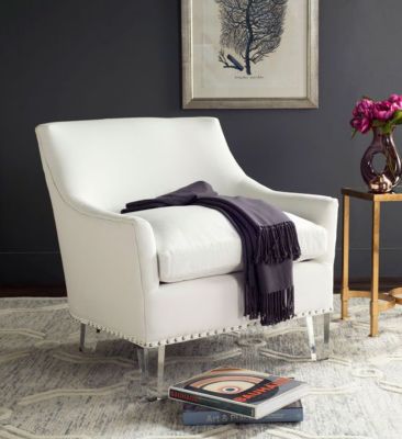 Safavieh Burbank Acrylic Club Chair/White