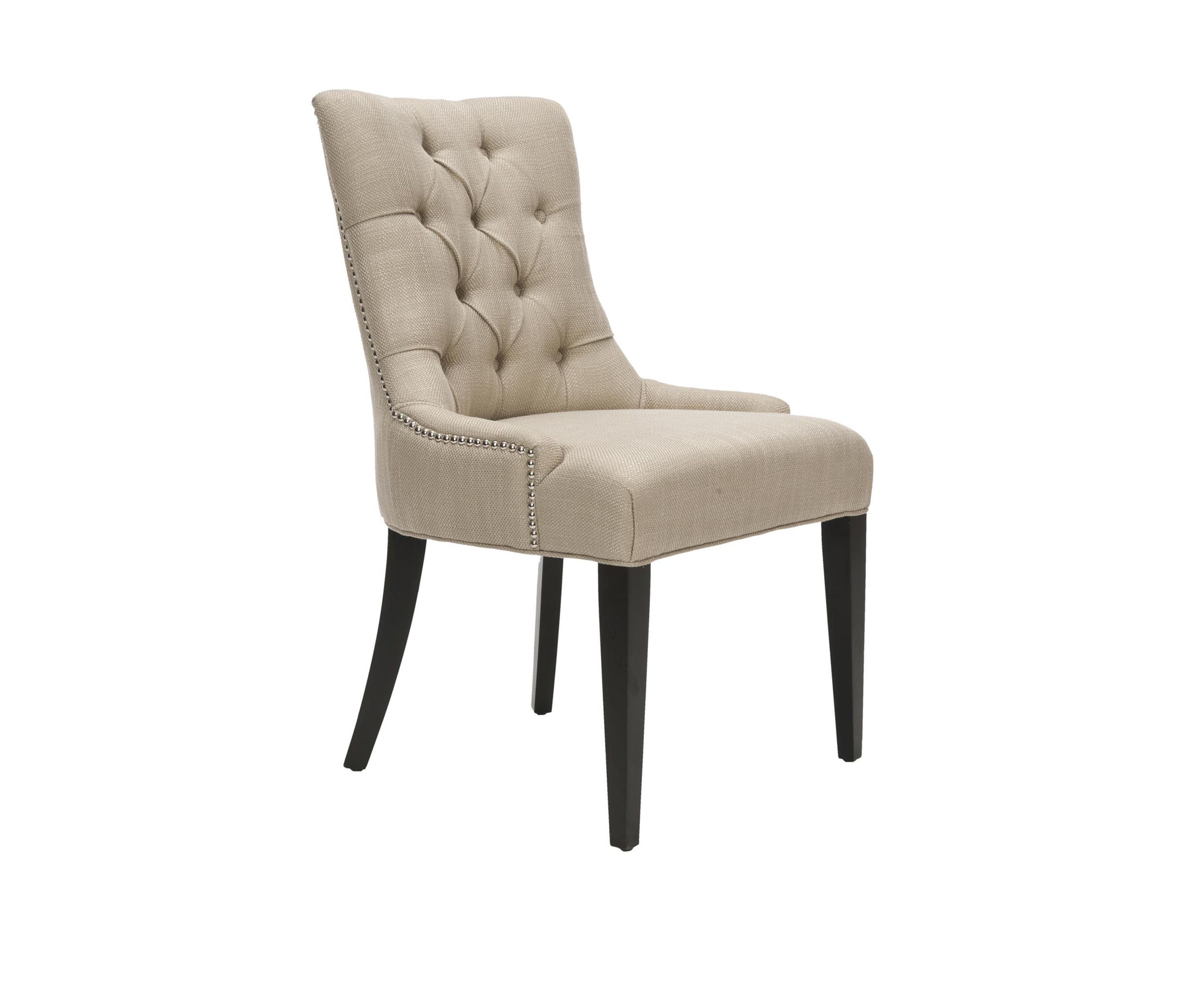 Amanda Antique Gold Linen Chair