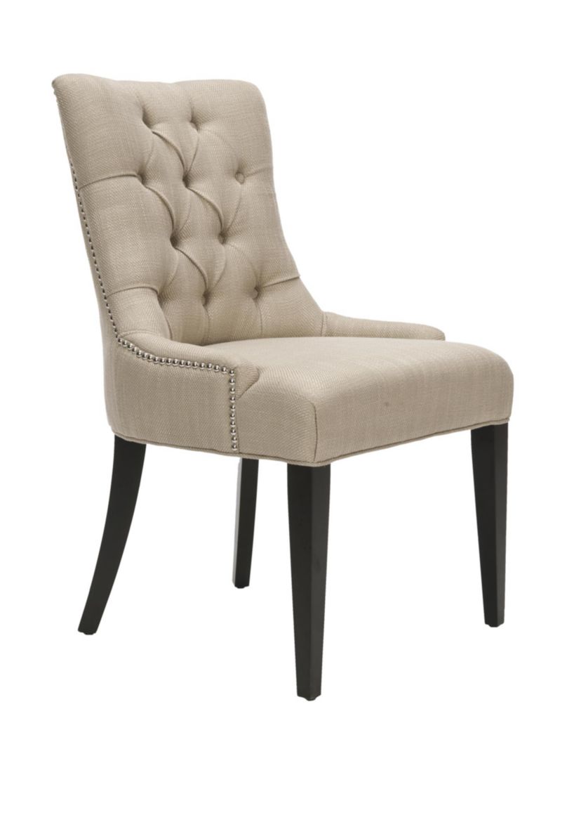 Amanda Antique Gold Linen Chair