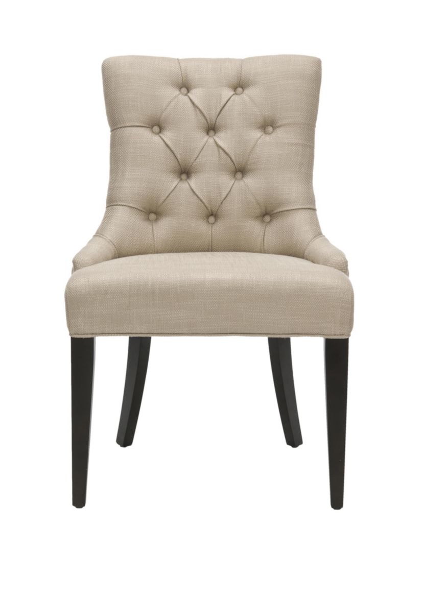 Amanda Antique Gold Linen Chair