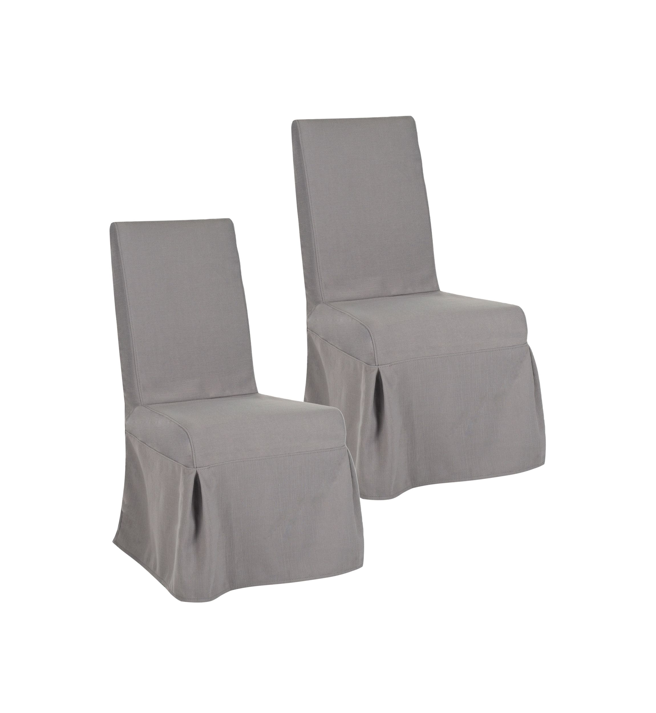 Set of 2 Adrianna Slip Cover Chairs
