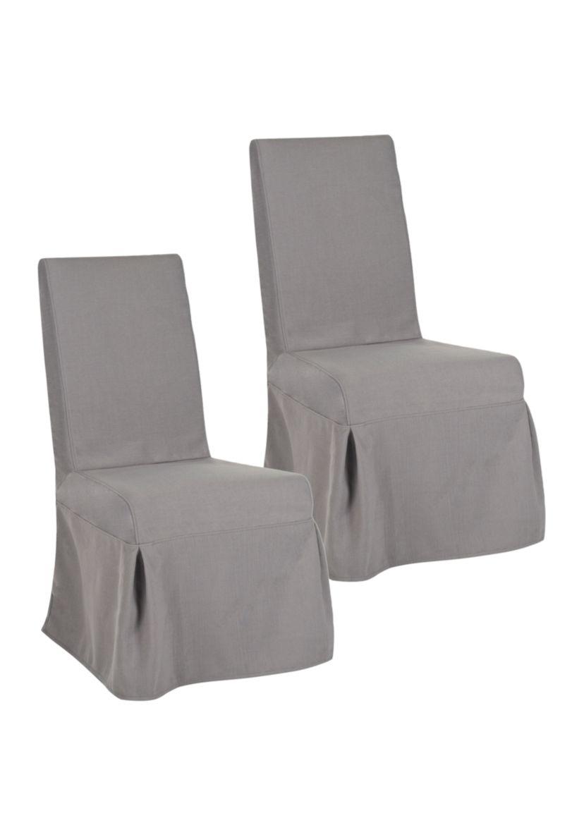 Set of 2 Adrianna Slip Cover Chairs
