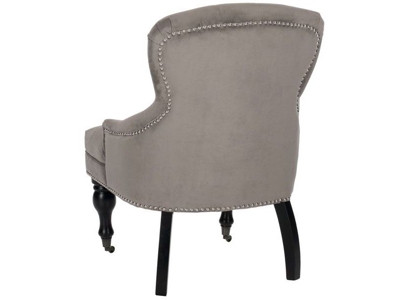 Falcon Tufted Arm Chair W/ Silver Nail Heads