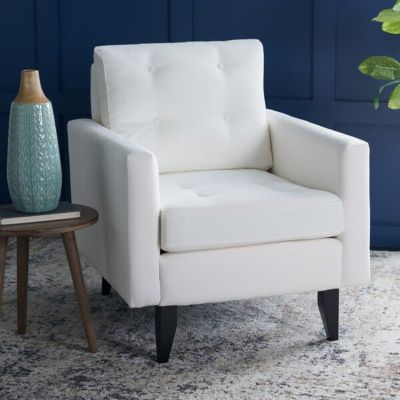 Safavieh Mid Century Modern Caleb Club Chair, White