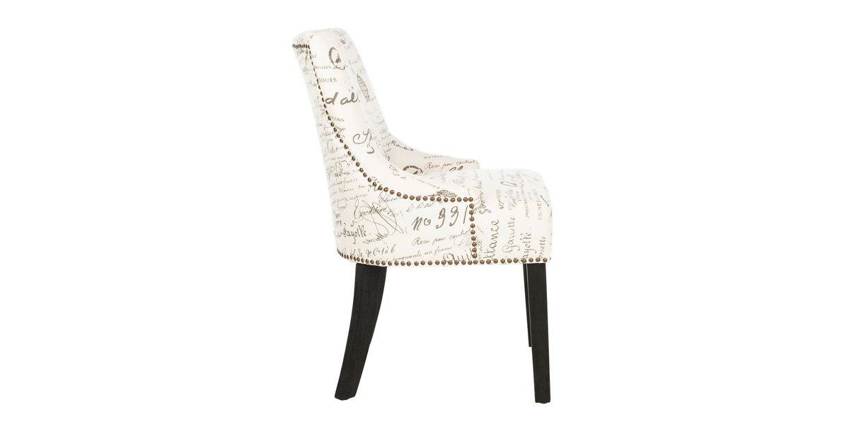 Lotus 19H Kd Side Chair (Set Of 2)  Brass Nail Heads