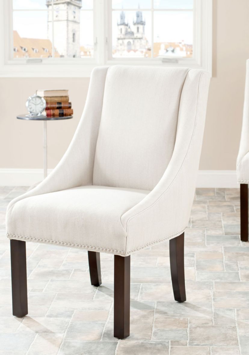 Set of 2 Morris Arm Chairs with Stainless Steel Nail Head Trim