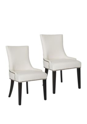 Safavieh Set of 2 Lester Dining Chairs, White -  0683726140580