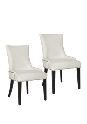 Safavieh Set of 2 Lester Dining Chairs, White -  0683726140597