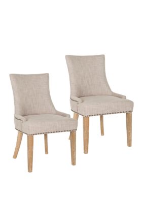 Safavieh Set of 2 Lester Dining Chairs, Gray -  0683726140603