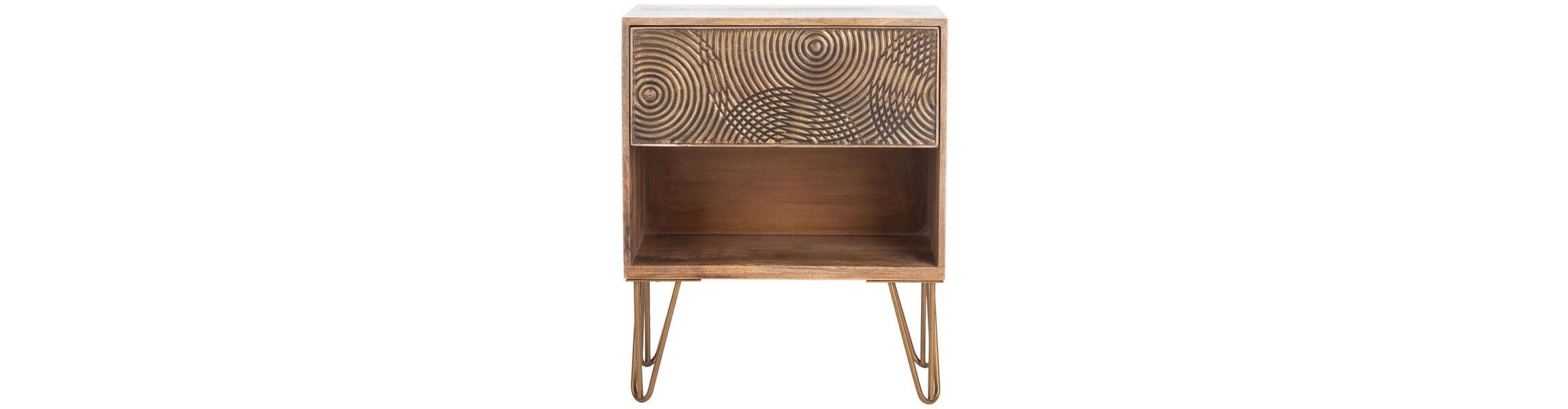 Solene 1 Drawer Textured Nightstand