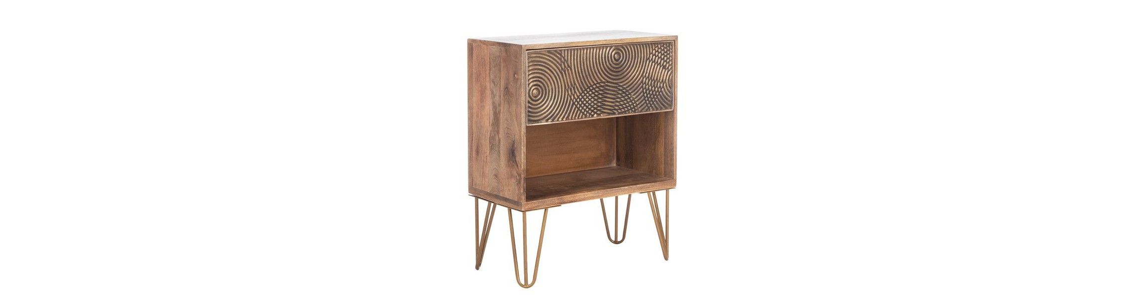 Solene 1 Drawer Textured Nightstand