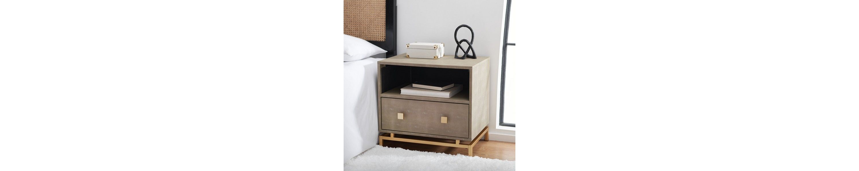 Meilana 1 Shelf 1 Drawer Nightstand