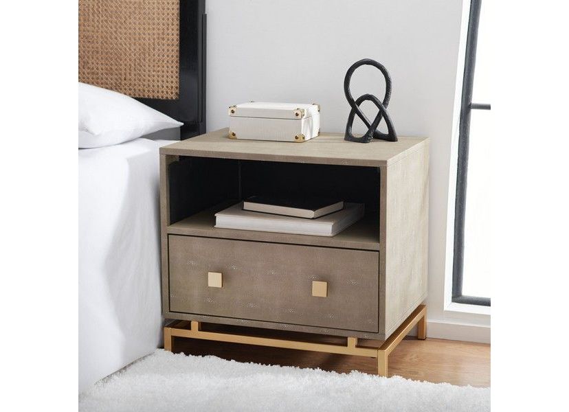 Meilana 1 Shelf 1 Drawer Nightstand