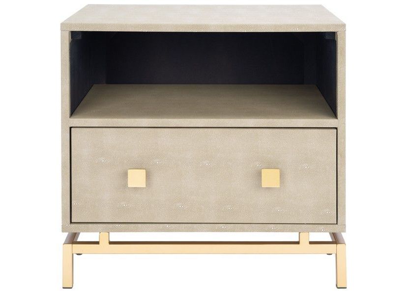 Meilana 1 Shelf 1 Drawer Nightstand