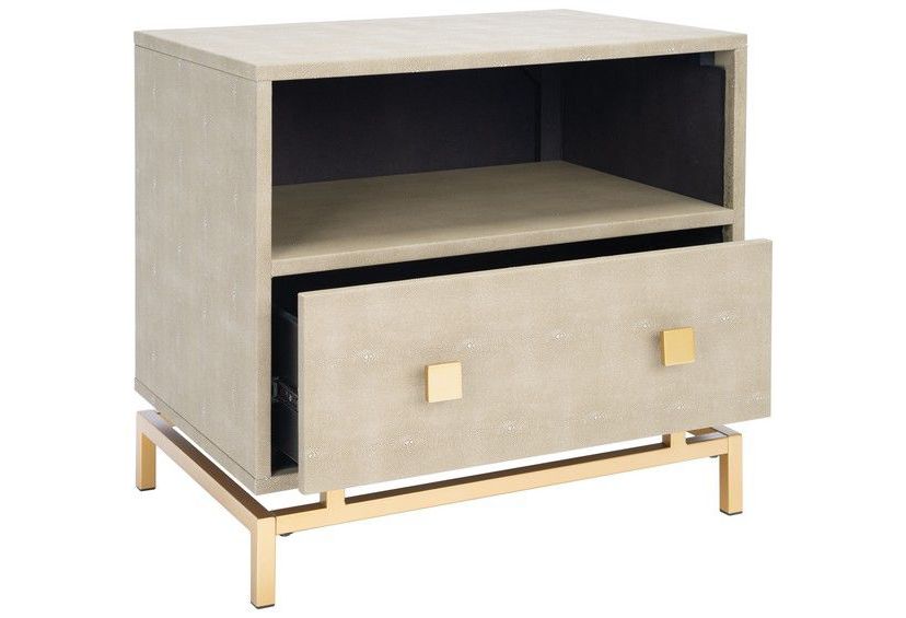 Meilana 1 Shelf 1 Drawer Nightstand