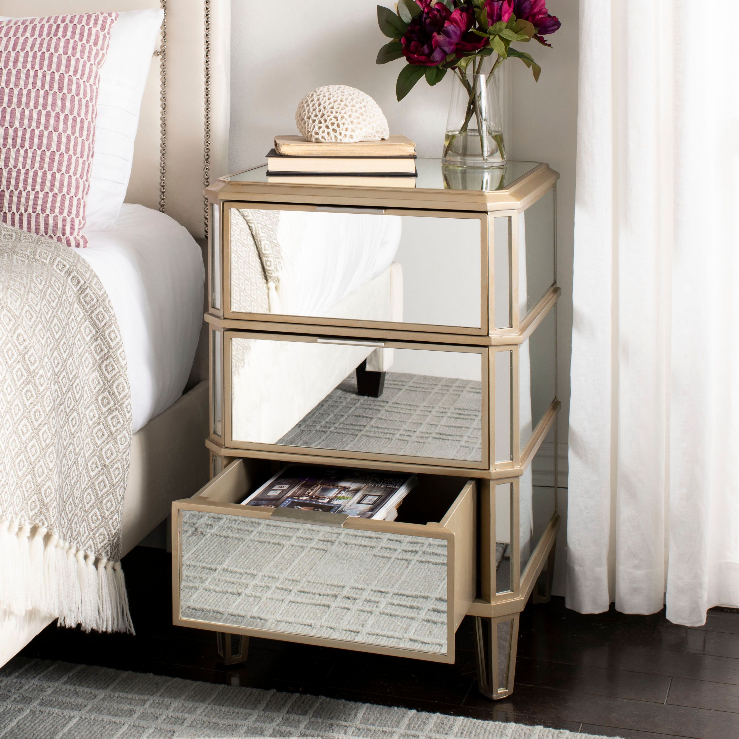 Giana Mirrored Nightstand