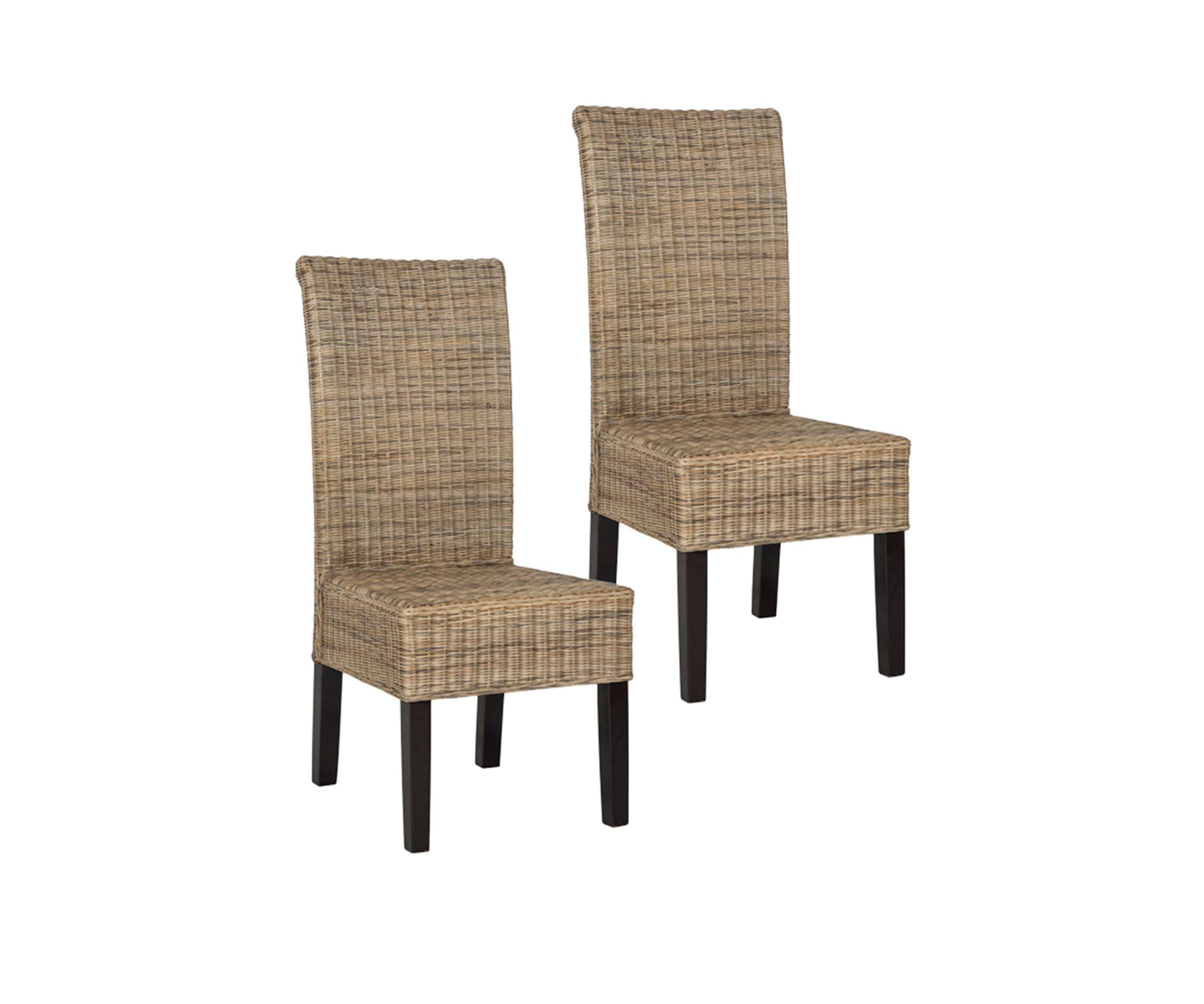 Set of 2 Arjun Wicker Dining Chairs
