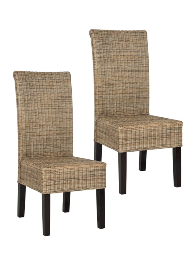 Set of 2 Arjun Wicker Dining Chairs