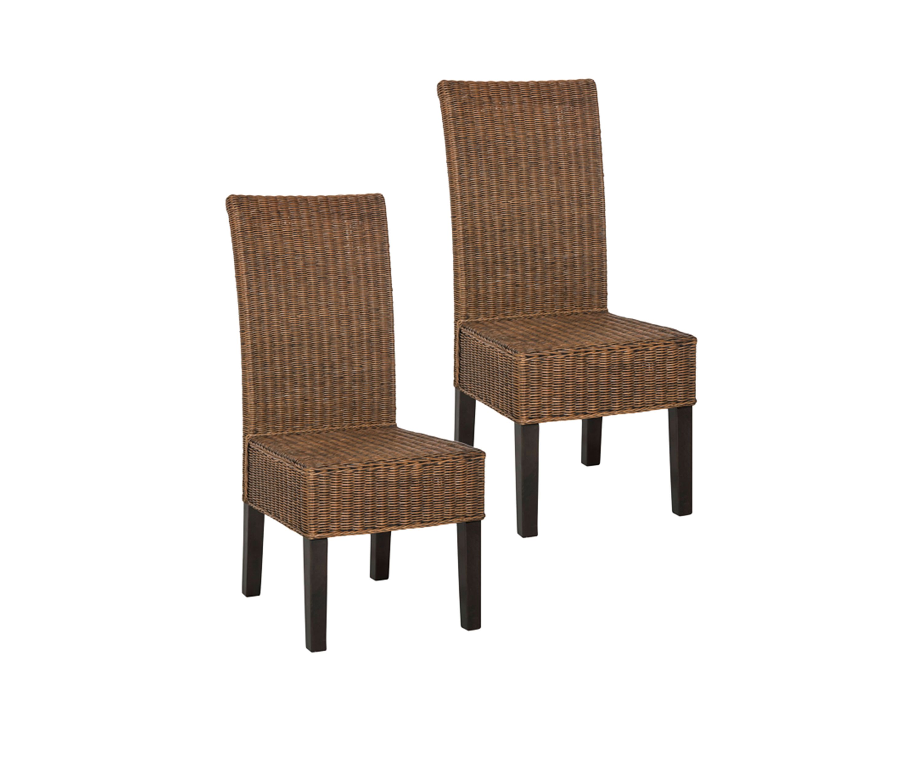 Set of 2 Arjun Wicker Dining Chairs
