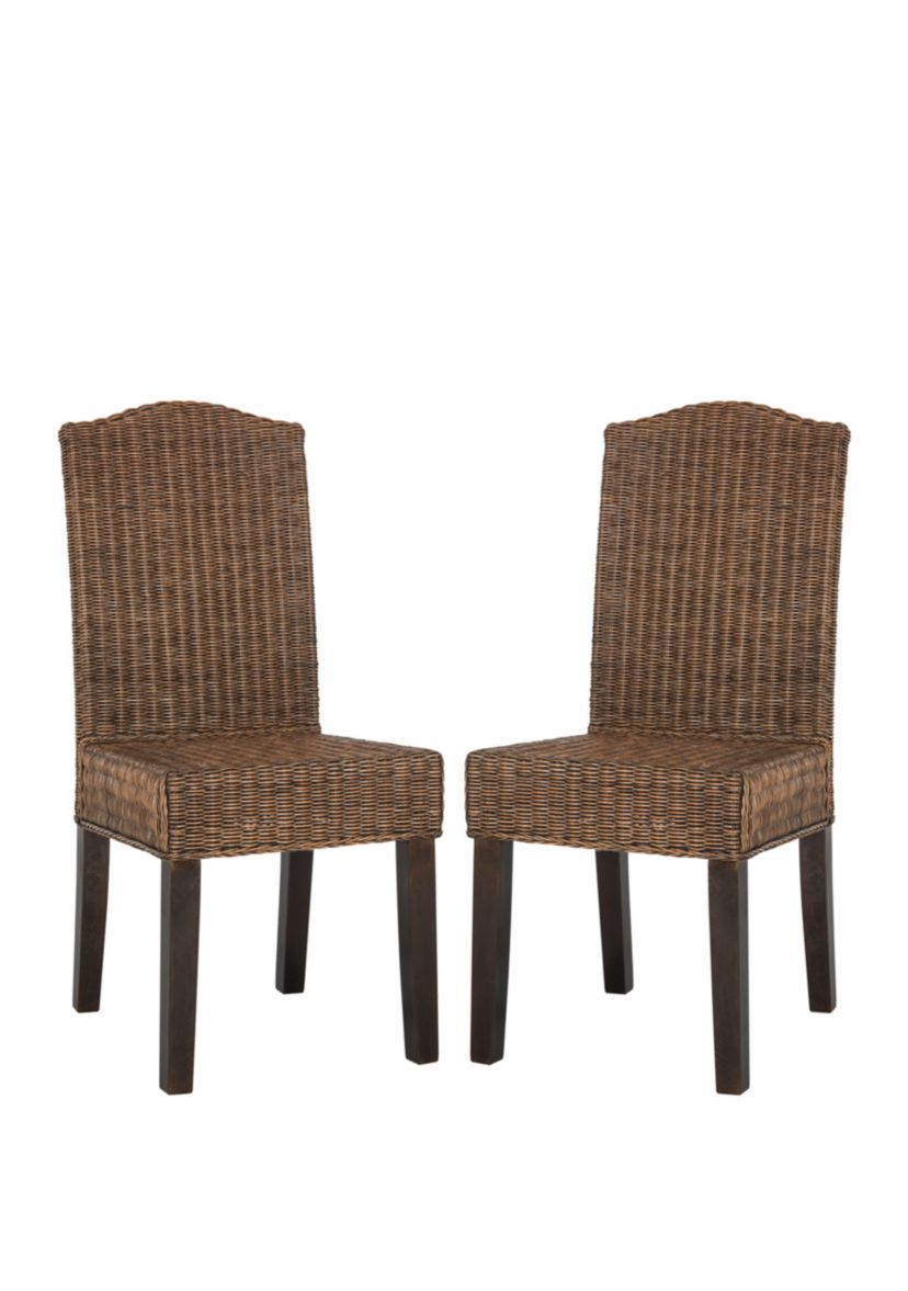 Set of 2 Odette Wicker Dining Chairs