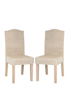 Safavieh Set Of 2 Odette Wicker Dining Chairs