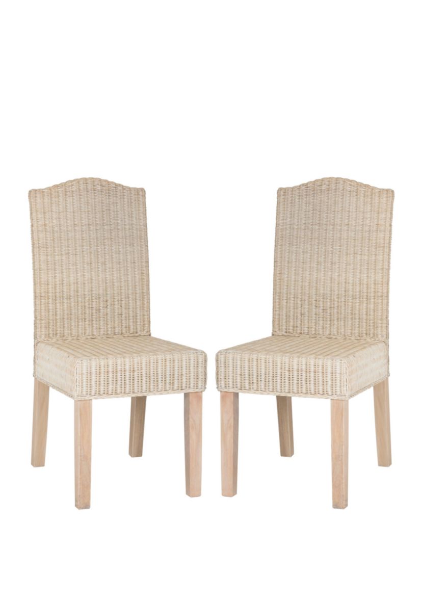 Set of 2 Odette Wicker Dining Chairs