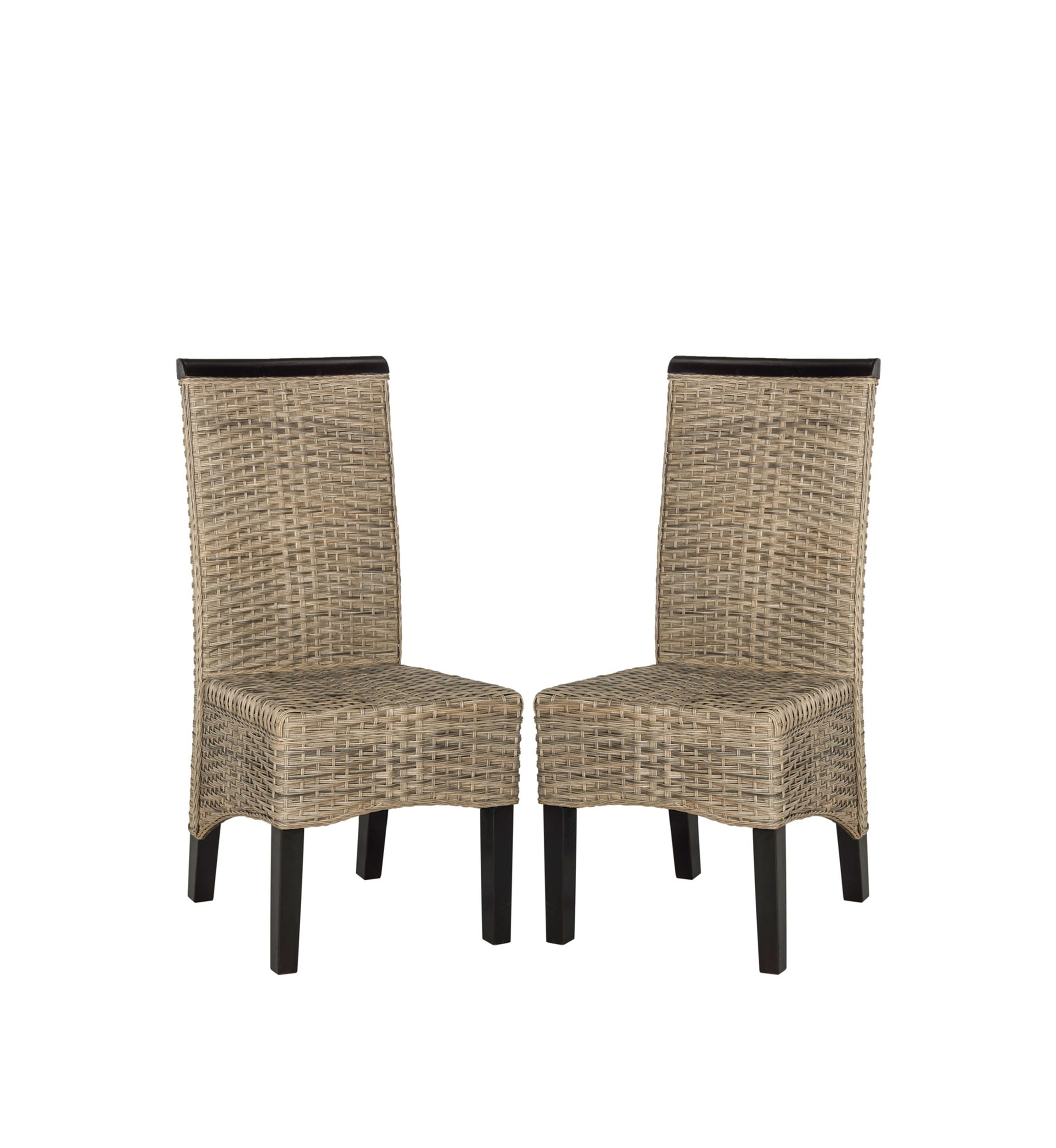 Set of 2 Ilya Wicker Dining Chairs