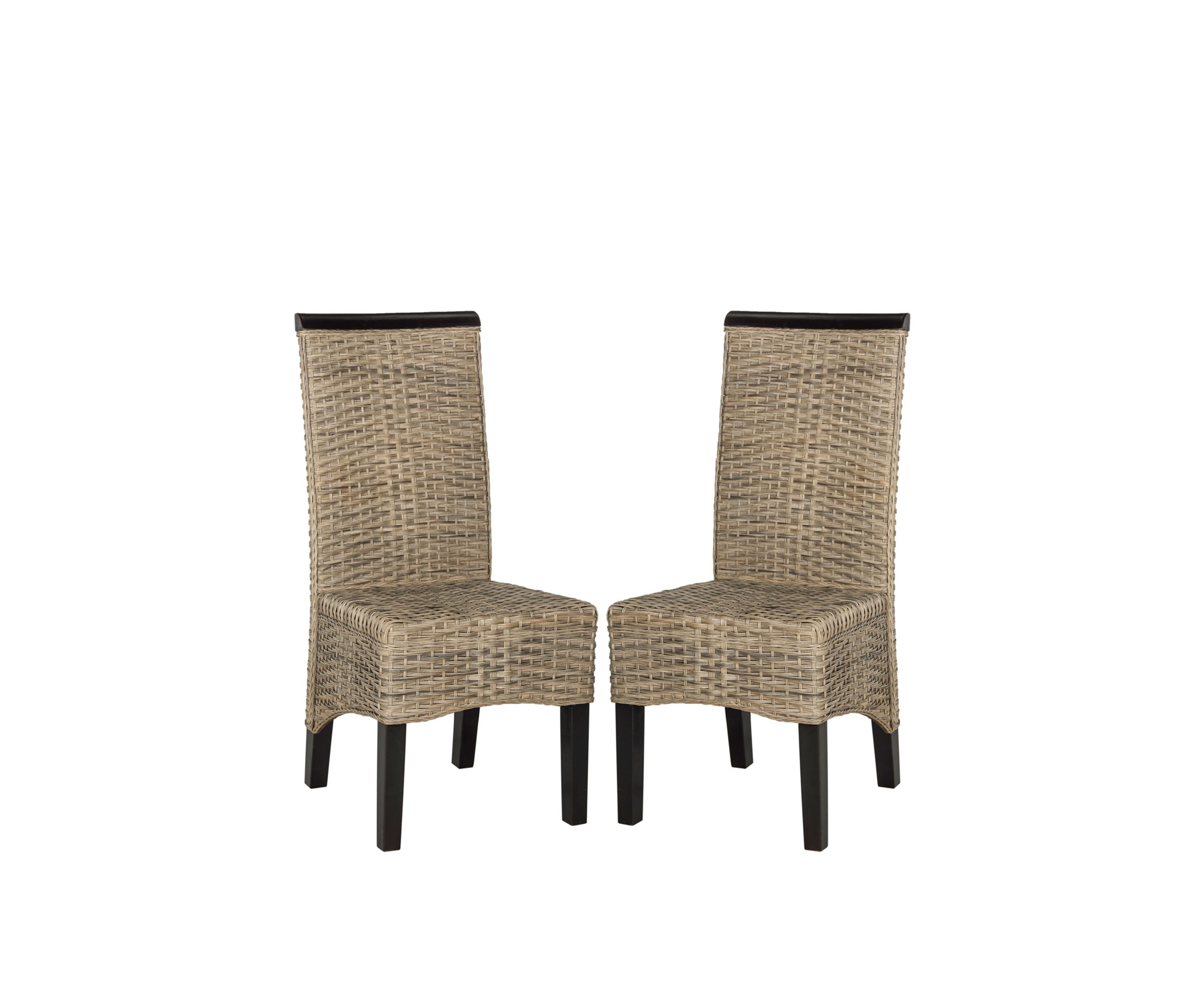 Set of 2 Ilya Wicker Dining Chairs
