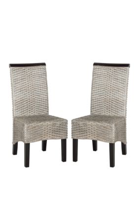 Safavieh Set Of 2 Ilya Wicker Dining Chairs