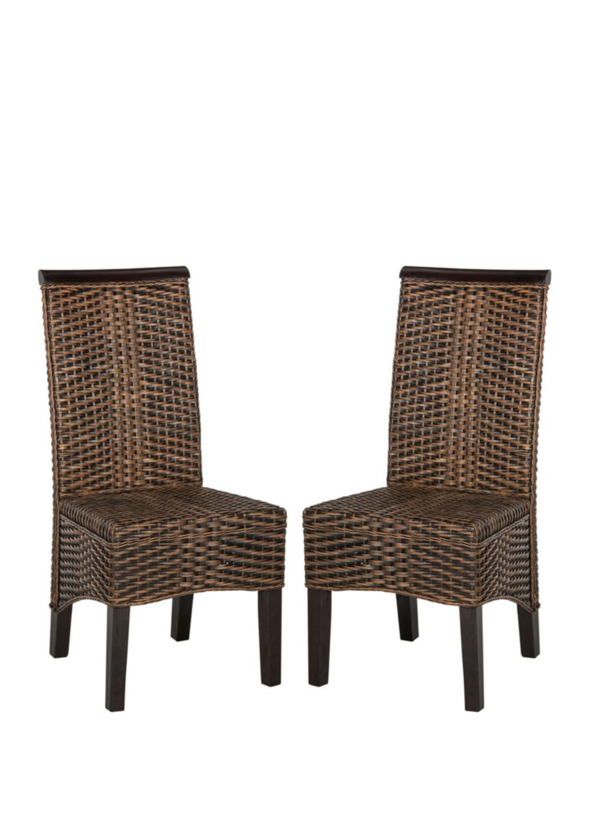 Set of 2 Ilya Wicker Dining Chairs
