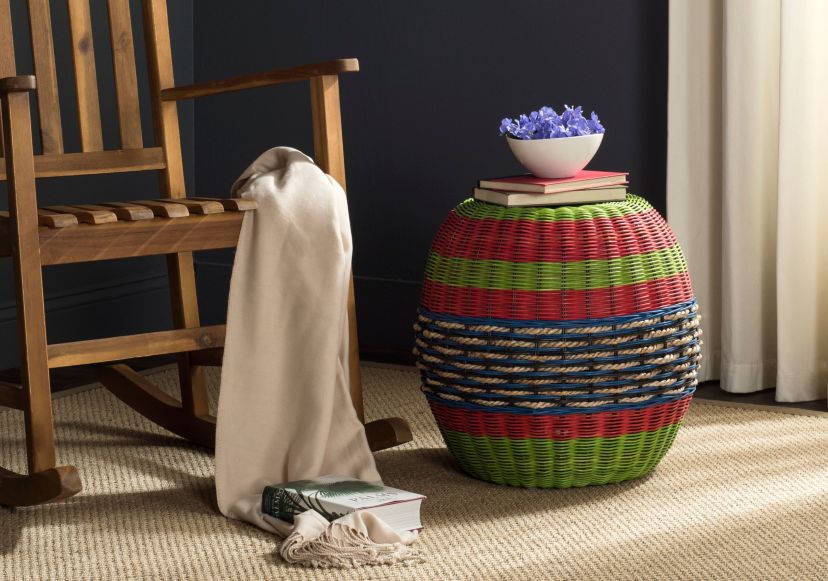 Nikos Wicker End Table