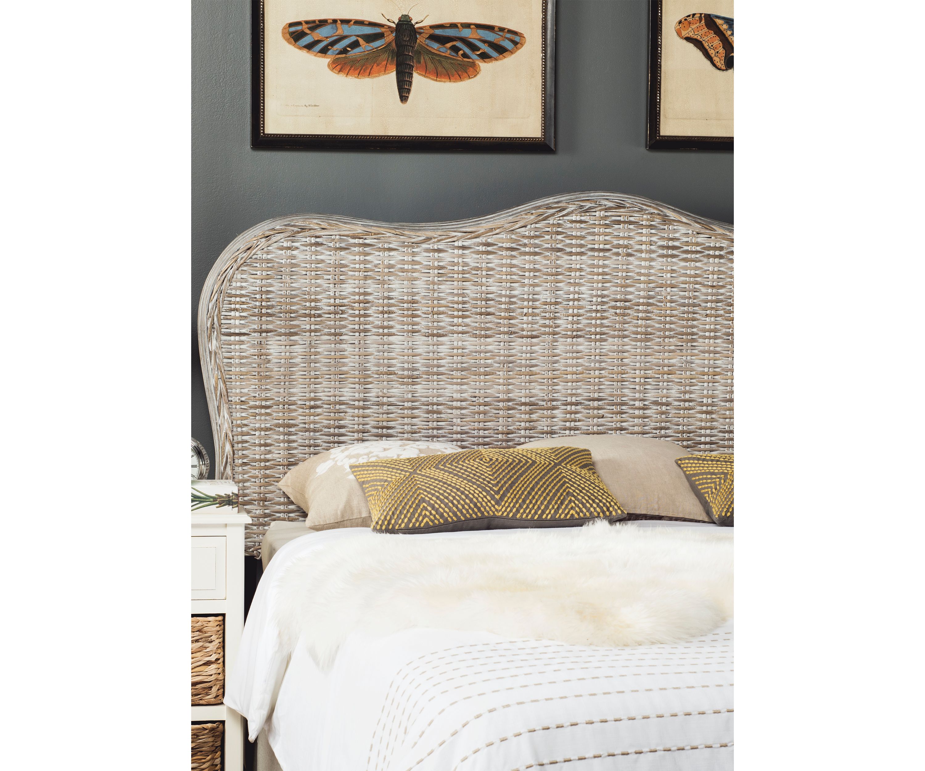 Imelda White Washed Headboard