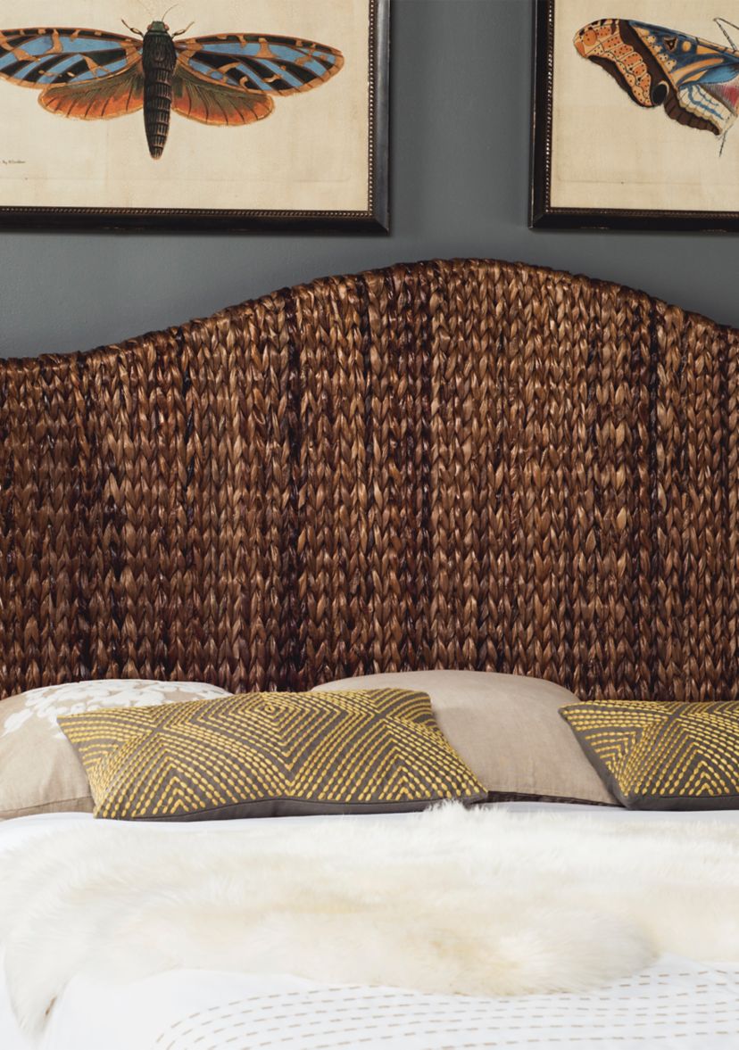 Nadine Brown Winged Headboard