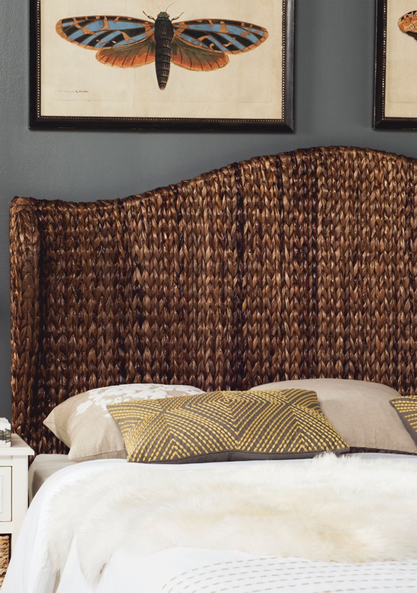 	  Nadine Brown Winged Headboard 